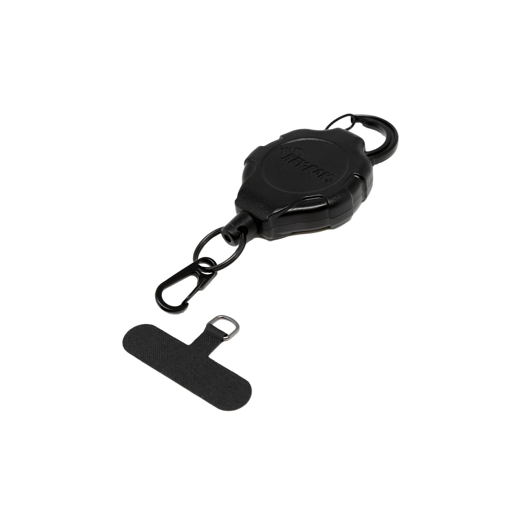 KEY-BAK Retractable Anti-Theft Phone Tether Badge & ID Holder with Belt Clip for All Cases- Black