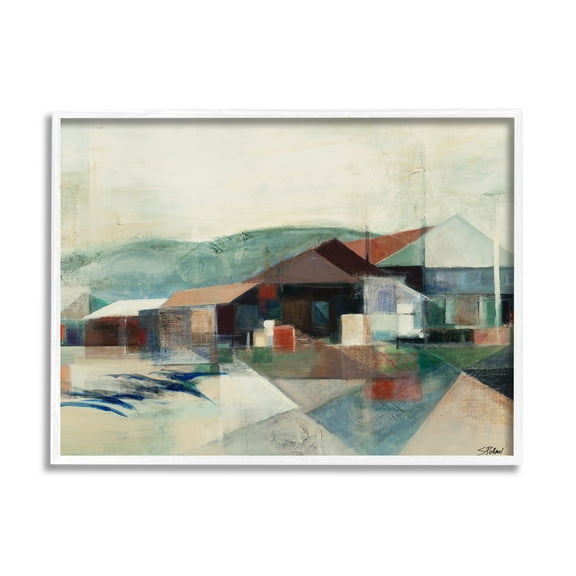 Stupell Industries Abstract Hillside Valley Village Triangular Patterns, 24 x 30, Designed by Stacy Pollard