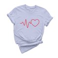 thumbnail image 4 of JeashCHAT Womens Valentine's Day Graphic Tees Short Sleeve Crew Neck Heart Printed Shirts Blouse Tops, 4 of 5