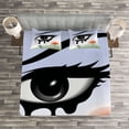 thumbnail image 3 of Ambesonne Eye Quilted Bedspread Set 3 Pcs, Surreal Avant Garde Art, King Size, Multicolor, 3 of 3