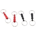 thumbnail image 1 of Llavero desmontable de 4 piezas, llavero extraíble de liberación rápida, rojo + negro, 1 of 9
