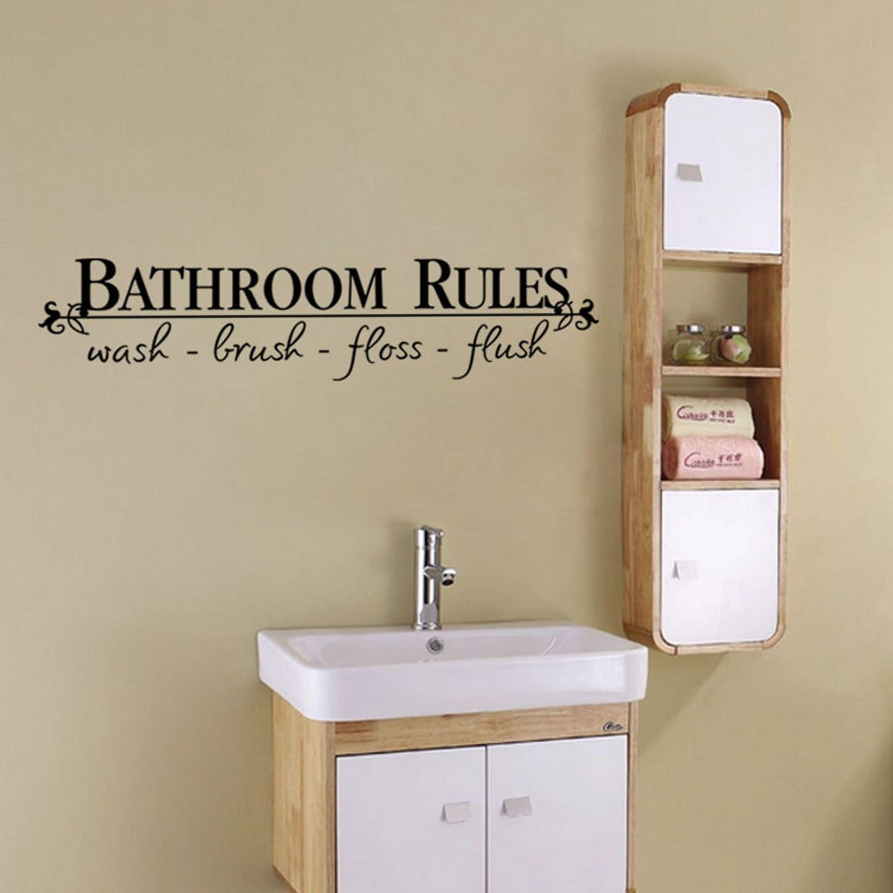 Bathroom Rules Wall Stickers, by Follure Clothing