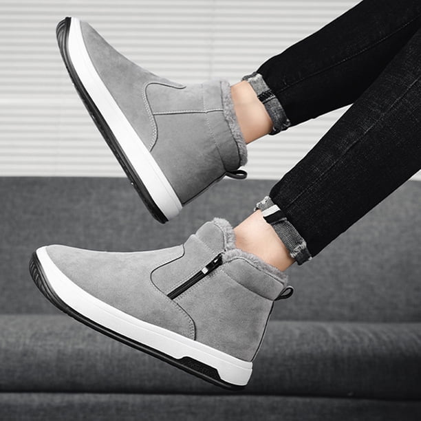 Hombres Botas Antideslizantes Al Aire Libre Cremallera Forrado De Piel Botas De Nieve Botines Impermeables DQrwqpou Tenis De Mujer Tenis De Hombre
