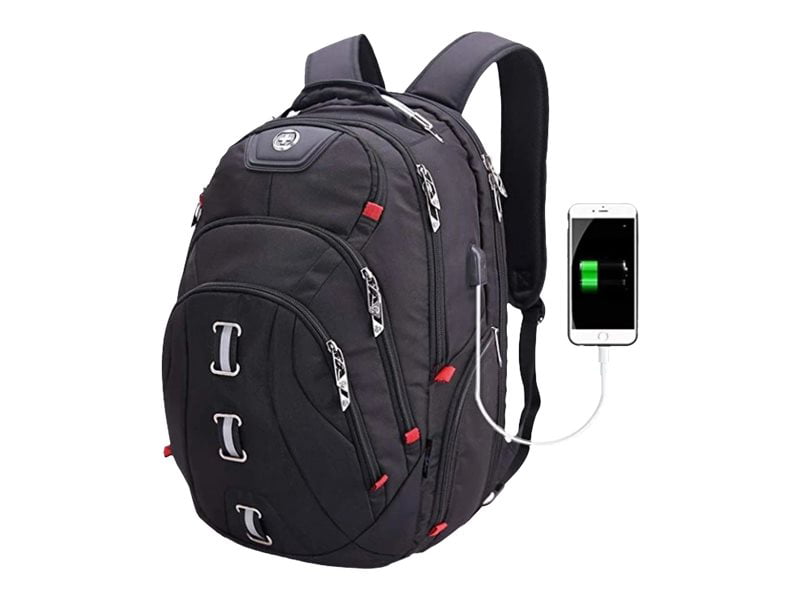 Fashion Swiss Gear Travel Bag Macbook laptop hike Grey color backpack Freeship 