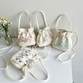 thumbnail image 4 of Chinese Style Small Bag Vintage Flower Embroidery Hanfu Handbag Shoulder Bag Crossbody Bag Drawstring Purse, 4 of 6