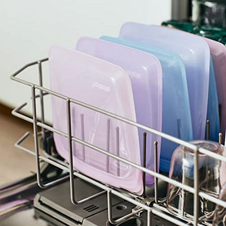 Stasher Platinum Silicone Food Grade Reusable Storage Bag Purple