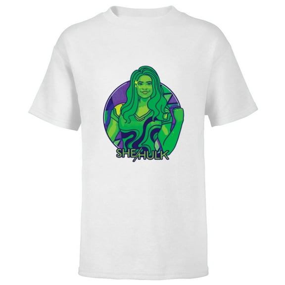 Marvel Studios She Hulk In Action - Short Sleeve T-Shirt for Kids - Customized-White