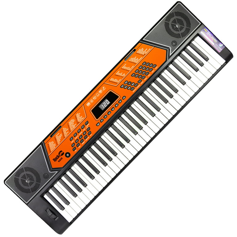  RockJam 88-Key Beginner Digital Piano with Full-Size  Semi-Weighted Keys, Power Supply, Keyboard Stand, Keyboard Bench, Sustain  Pedal, Simply Piano App Content & Key Note Stickers : Musical Instruments