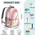 thumbnail image 5 of Pink and Gold Marble Texture Backpack for School,Cute School Bag,Schoolbag with Adjustable Shoulder Straps & Padded Back,16.9 Inch, 5 of 5