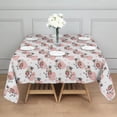 thumbnail image 3 of White Cow Strawberry Pattern Square Tablecloth,Waterproof Square Table Cover,Wipeable Spillproof Washable Table Cover for Home Kitchen Party Decor 52"x52"(132x132cm), 3 of 6