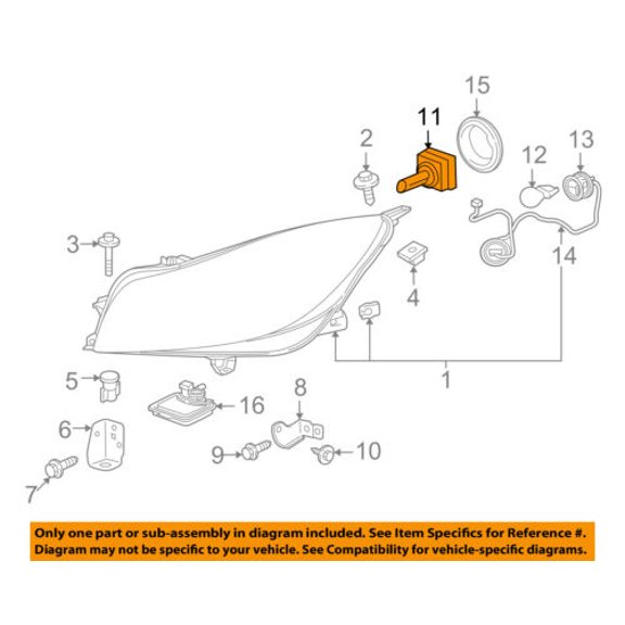 Buick GM OEM 12-13 Regal-Headlight Headlamp Bulb 19351924