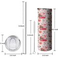 thumbnail image 5 of 20oz Pink Christmas Red Truck and Snowman Pattern Skinny Tumblers Stainless Steel Tumbler with Lid and Straw,Vacuum Insulated Double Wall Travel Tumbler Cups with Cleaning Brush for Coffee,Tea, 5 of 6