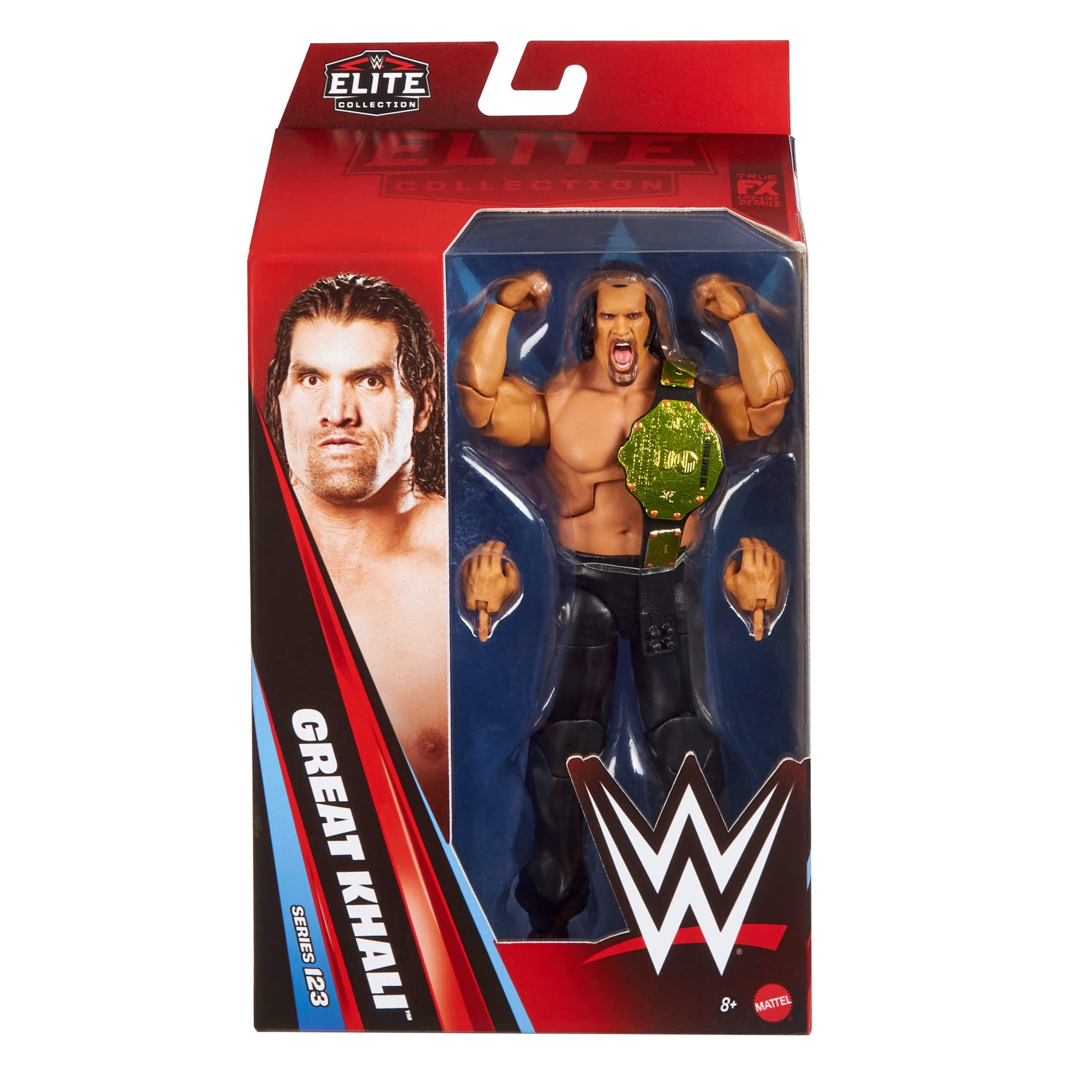 WWE Elite Great Khali Smash Action Figure, Series #123 Set, 6-inch Collectible with Accessories