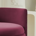 thumbnail image 6 of Velvet Swivel Vanity Chair with Storage, Swivel Makeup Chair with Wave Back, No Assembly Small Accent Stool for Bedroom, Dressing, Living Room,Wine, 6 of 15