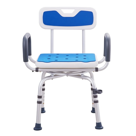 KFFKFF Rotating Bath Chair, 360° Swivel, with Supportive Armrests & Back, Secure & Stable for Shower/Bathtub Use, Ideal for Seniors & Mobility Impaired, Supports up to 400lbs