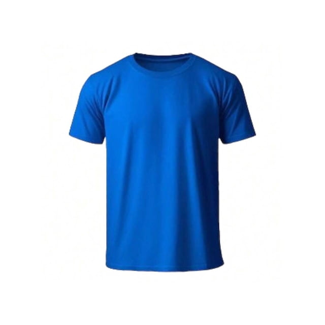 Playera Slim Fit Unisex Cuello Redondo Manga Corta Strech Color Azul Talla Mediana Marca Emil SaEs