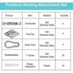 thumbnail image 4 of Sun Shade Sail Fixing Kit, Stainless Steel Sun Shade Sail Fastening Kit For Triangle And Square Rectangle Sun Shade Sail Fixing Accessories 5mm, 4 of 5