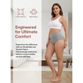 thumbnail image 5 of Gai Yi Plus Size High-Waisted Briefs - Smoothing & All-Day Comfort 4 Pack 2Black+2Grey 3XL, 5 of 8
