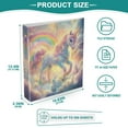 thumbnail image 5 of Beautiful Unicorn 3 Ring Hardcover Binders 1.5in Round Rings for Letter-Size Folder Paper Organizer Pockets for Office Student Recipe, 5 of 9