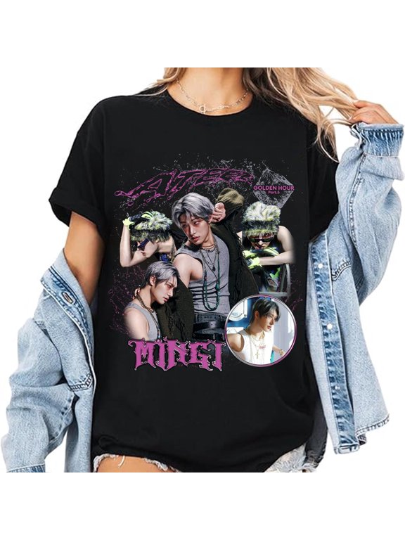 Vintage Mingi Graphic T-Shirt, Ateez Golden Hour Part 5 Tee