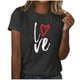 thumbnail image 1 of Tops Cortos para Mujeres Casual de Moda Impreso Cuello Redondo, Camiseta de Manga Corta para el Uso Diario, Fiesta Y Cómodo, 1 of 4