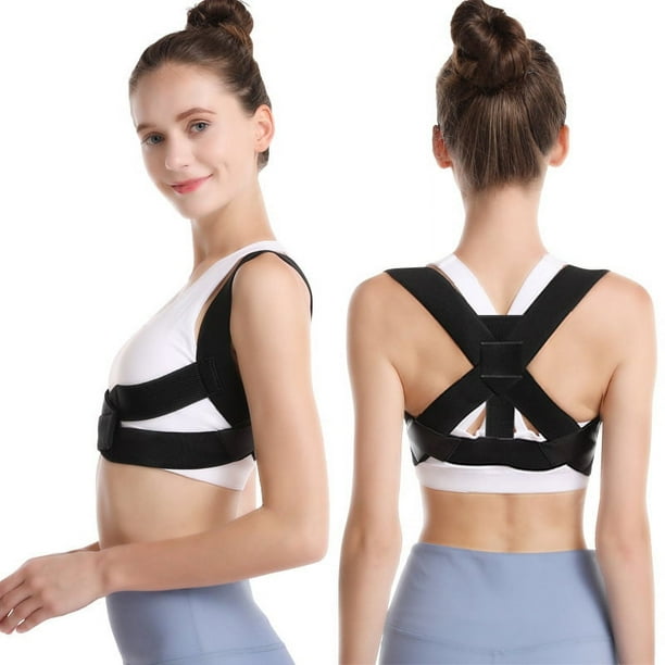 Corrector de postura para mujeres y hombres, que alivia el dolor lumbar, de cuello, hombro y clavícula, espalda