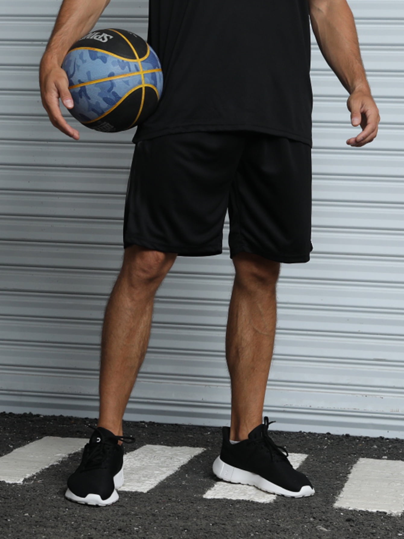 5 Piece Men's Mesh Athletic Short Set with Zipper Pockets Performance Workout Shorts for Basketball Soccer Badminton Sports Training Running,Size S-3XL