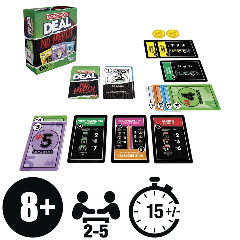 Monopoly Deal No Mercy Card Game, Ages 8+ photo 2