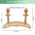 thumbnail image 4 of Soporte para bordar guofa, ajustable, giratorio, manos libres, madera, 4 of 7
