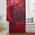 thumbnail image 6 of Red Rose Sheer Curtains 84 Inches Long, Elegance Fantasy Flowers Romantic Light Filering Curtains, Breathable Simi Curtain Privacy Drapes for Living Room Bedroom Lightweight Window Treatment, 6 of 9