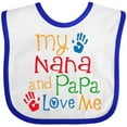 thumbnail image 3 of Inktastic My Nana and Papa Love Me Boys or Girls Baby Bib, 3 of 4