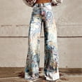 thumbnail image 2 of frariair Women's Wide Leg Pant Vintage Floral Print High Waisted Straight Stretch Pants With Pockets Relaxed Fit Trousers Women's Pants Women's Wide Leg Pants With Pockets, 2 of 4