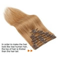 thumbnail image 2 of SEGO Clip in Hair Extensions Human Hair Full Head 100% Real Remy Thick Hair Extensions Silky Straight Balayage Blonde Hair Pieces, 2 of 7