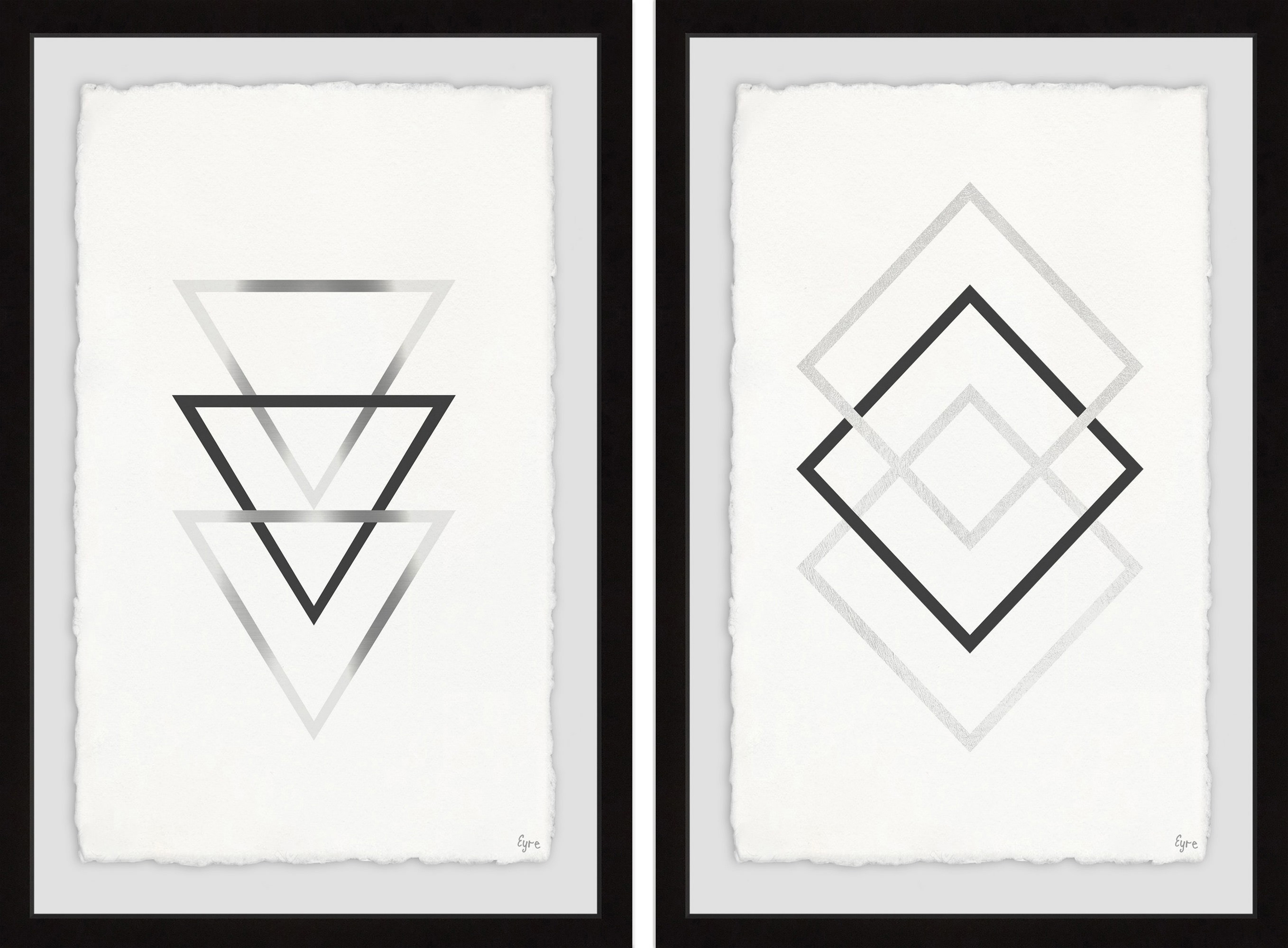 Triangles and Diamonds Diptych