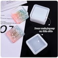 thumbnail image 3 of Caja de almacenamiento de joyas de resina de silicona con tapa Ormromra forma cuadrada y corazón hexagonal, 3 of 8