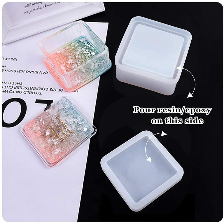 Lerpwige Resin Shaker Molds,uv Resin molds, Silicone Quicksand Mold for  Butterfly Love Heart Shape Epoxy Resin Casting for Handmade DIY Jewelry