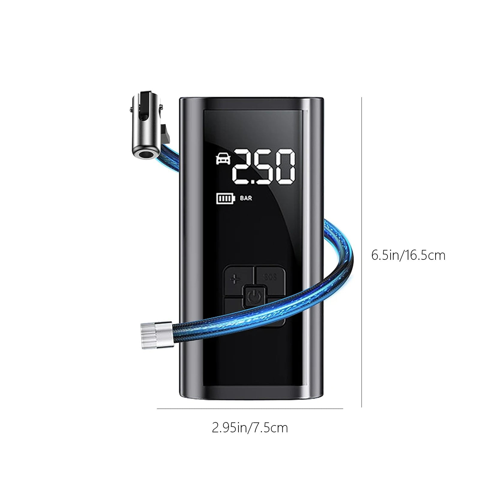 Stiyth Tire Inflator Portable Air Compressor,Auto Air Pump for Car Tires,Cordless Bike Pump with Tire Pressure Gauge and Motorcycle Tire Inflator with Auto-Shutoff Function