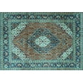 thumbnail image 1 of Ahgly Company Indoor Rectangle Persian Light Blue Traditional Area Rugs, 5' x 7', 1 of 4