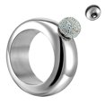 thumbnail image 1 of Flask Bangle Bracelet New Scale Whiskey Flask With Crystal Lid, 1 of 5