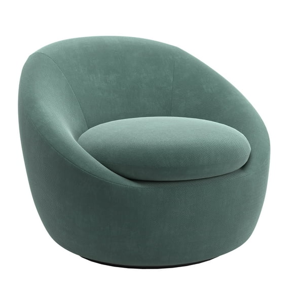 Weston Home Velin Chenille Swivel Accent Chair, Peacock Blue