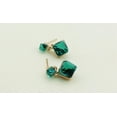 thumbnail image 2 of Lightweight Earrings Fashion Trend Dark Blue Crystal Color  Geometric Stud Earrings, 2 of 7