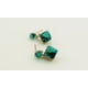 thumbnail image 5 of XWSHYW Pendientes Pendientes Geométricos de Color Cristal Azul Oscuro de Tendencia de Moda, 5 of 5
