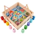 thumbnail image 3 of Juego de pesca de madera Juguete para niños Juguetes educativos Juguete de Zulema Juego de pesca, 3 of 8