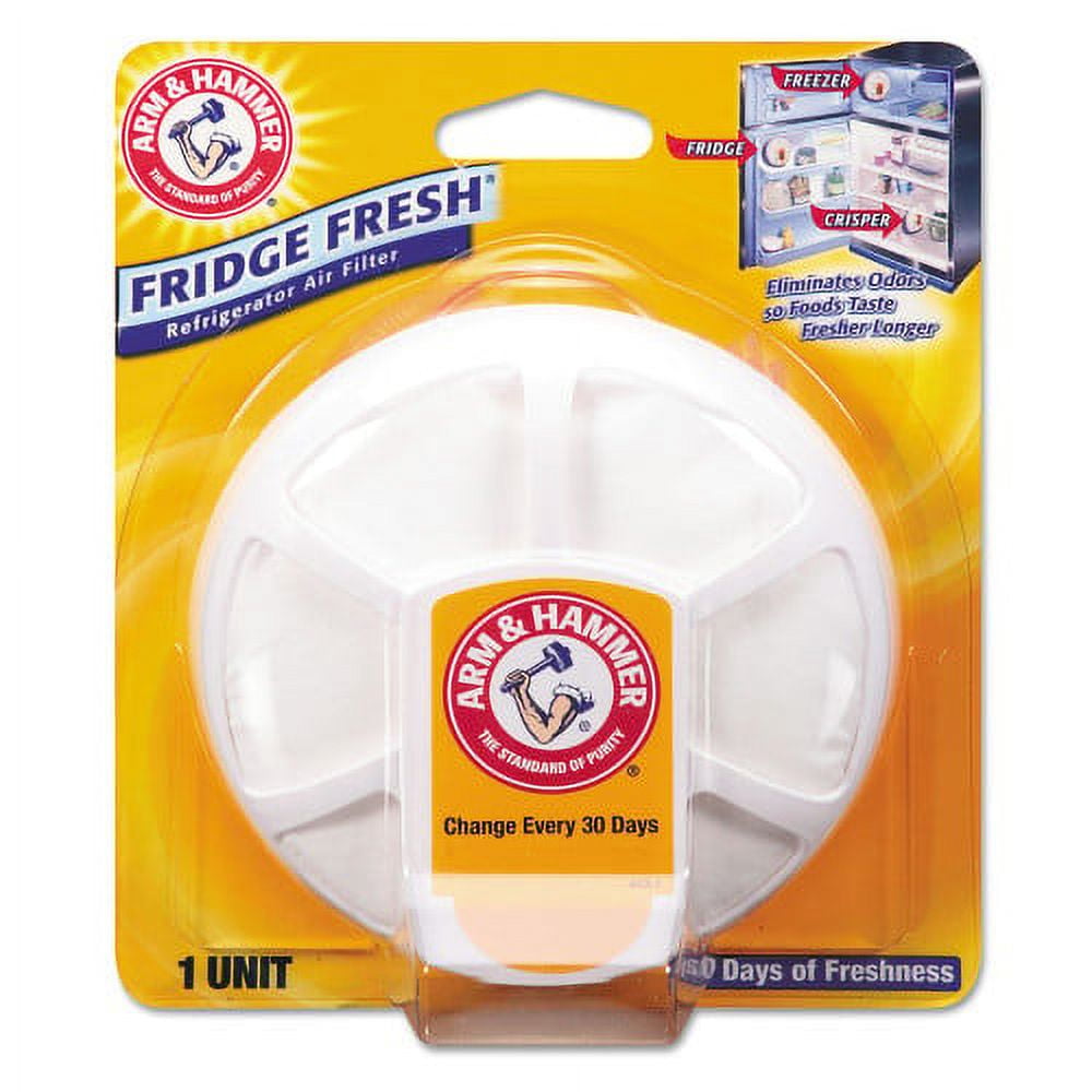 Arm & Hammer Fridge Fresh Refrigerator Air Filter with Baking Soda, Odor Eliminator, 30 Day Freshness, 1 Unit