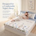 thumbnail image 5 of Unique Bargains Fitted Sheet Polyester Bed Sheets for Comfortable Sleep 39.0"x74.8" Blue, 5 of 5