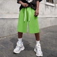 thumbnail image 5 of Men's Baggy Sweat Shorts 2026 Elastic Waist Drawstring Shorts Casual Under Knee Shorts Gym Shorts with Pockets L, 5 of 6