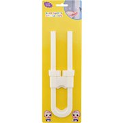 KinderGard Babyproof Child Safety Sliding Cabinet Lock Latch for Knobs, Handles, Doors - U Shape Sliding Safety Latch Lock