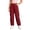 Red*, variant on RUTAYY Girls Cargo Pants Elastic Waist Multi Pocket Drawstring Hem Trousers Outdoor Daily Wear Pink