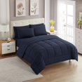 thumbnail image 1 of Set de edredón Sweet Home Collection de 7 piezas Navy Queen, 1 of 6