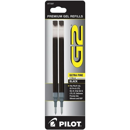 UPC: 0072838772879 | Pilot G2 Gel Pen Refill – 0.38 mm  Black  Ultra Fine  Pkg of 2